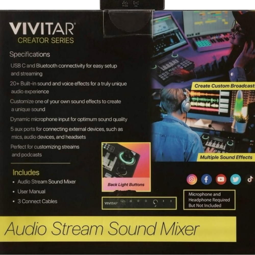 Vivitar Audio Stream Sound Mixer- NEW - Picture 2 of 6
